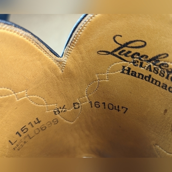 Lucchese Classics "Seville "boots men's size 8.5D black cherry goat leather West - Picture 12 of 12